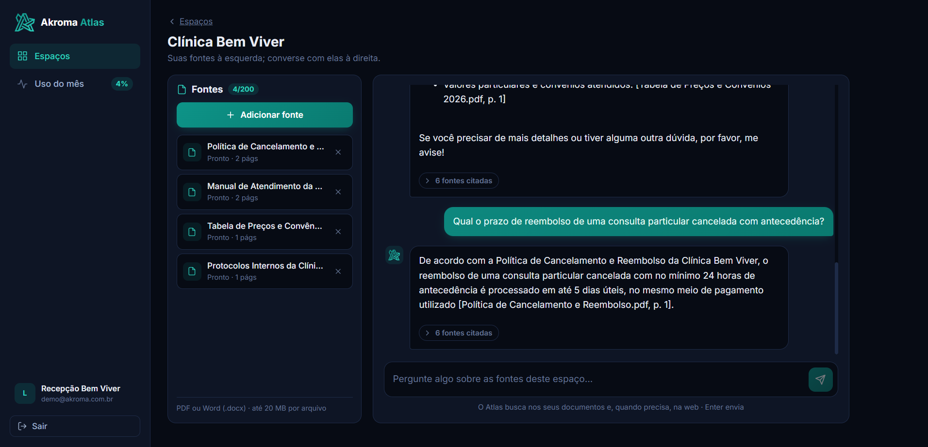 Tela do Atlas